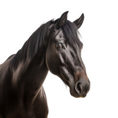 Obraz premium brown horse looking isolated on white