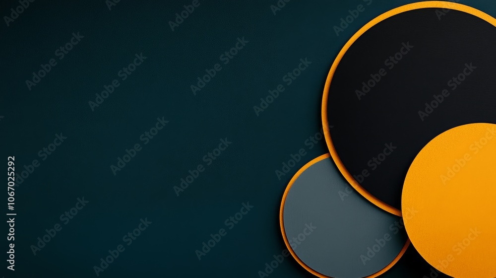 Poster dynamic interplay of overlapping circles in varying sizes creates a visually captivating abstract co