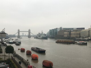 view bridge and river thames