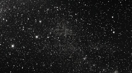 Stunning Stereoscopic Black Starry Sky Background: A Celestial Panorama
