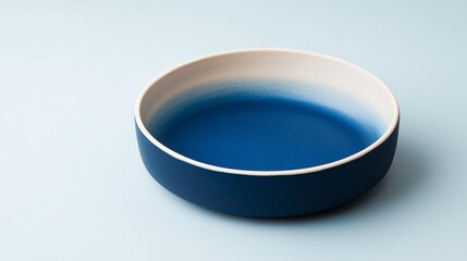 Elegant Blue Ceramic Dish on Soft Background
