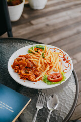 Chicken Steak in the plate