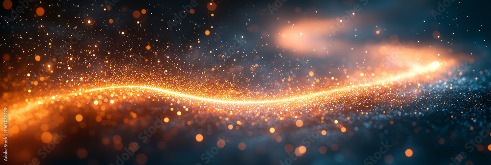 Poster sparkler trails in motion, creating dynamic light patterns against a dark, elegant background for a 