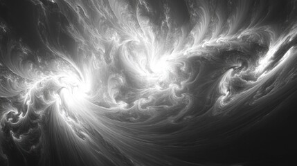 Naklejka premium Abstract smoke texture, swirling shapes, monochrome background, mysterious vibe