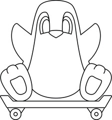 Penguin Bodybuilder Bodybuilding Animal Vector Graphic Art Illustration
