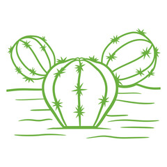 Cactus Sharp Spines Desert Plant Cool Cacti Design Plant Gardening Gardener Garden Green Thumb Hobby Nature Lover Floral Botany Growth Organic Life Botanical T-Shirt Sticker Print Illustration