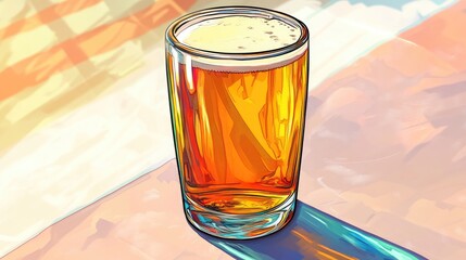 Refreshing homebrew pint glass filled with golden beer perfect for casual gatherings craft brewing enthusiasts