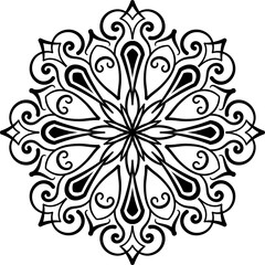 Vector Beautiful Mandala.Flower Mandalas.simple mandala design.