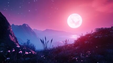 Vibrant sunrise illuminating a biologically rich alien landscape a glimpse into an exoplanet in a distant star system