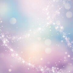 Background featuring light sparkles and soft bokeh effects on a gradient of lavender and blue, creating a dreamy effect."