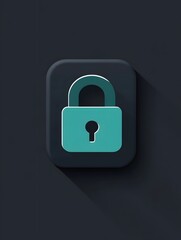 Blue Lock Digital Security Privacy Safe Safety Protection Icon Logo 