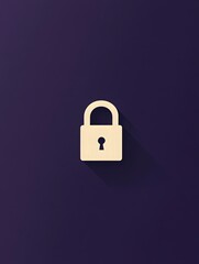 Fototapeta premium SImple Lock Security Privacy Safety Protection Icon Logo Symbol 