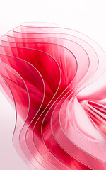 Pink abstract glass background, 3d rendering.