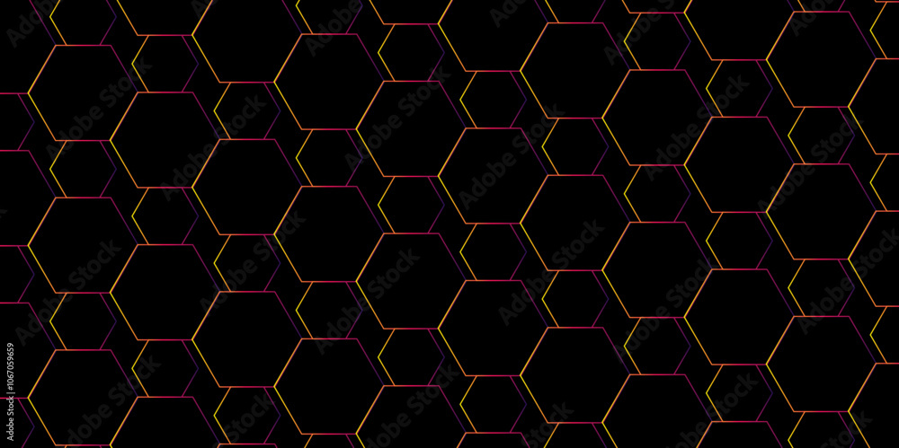 Aufkleber abstract background with hexagons. geometric hexagon polygonal pattern background vector. seamless g