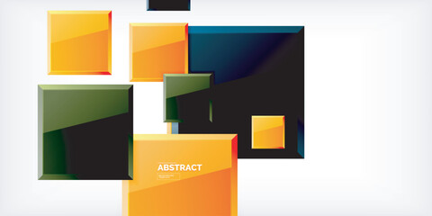 Obraz premium Shiny glossy metallic or plastic square design background. Vector Illustration For Wallpaper, Banner, Background, Card, Book Illustration, landing page