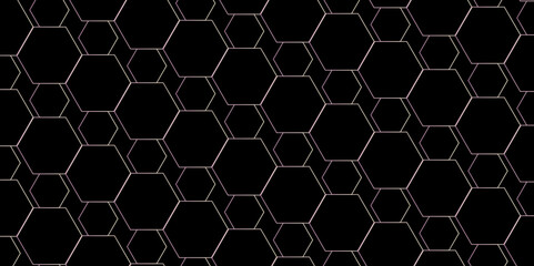 Fototapeta premium Abstract background with hexagons. Geometric hexagon polygonal pattern background vector. Seamless geometric vector pattern, packing design. white hexagon 3D background. Surface polygon pattern.vector