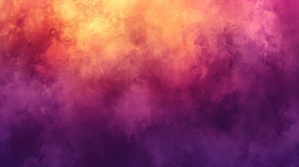 Abstract watercolor background with vibrant orange, pink and purple hues.
