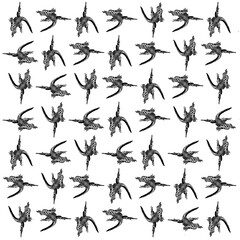 Lizard graphic motif seamless pattern