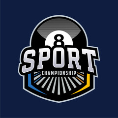 Billiard club Logo Template Design