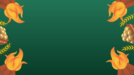 Lohri Festival Green Animated Horisontal Background