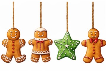 Fototapeta premium Bell christmas gingerbread cookie food.