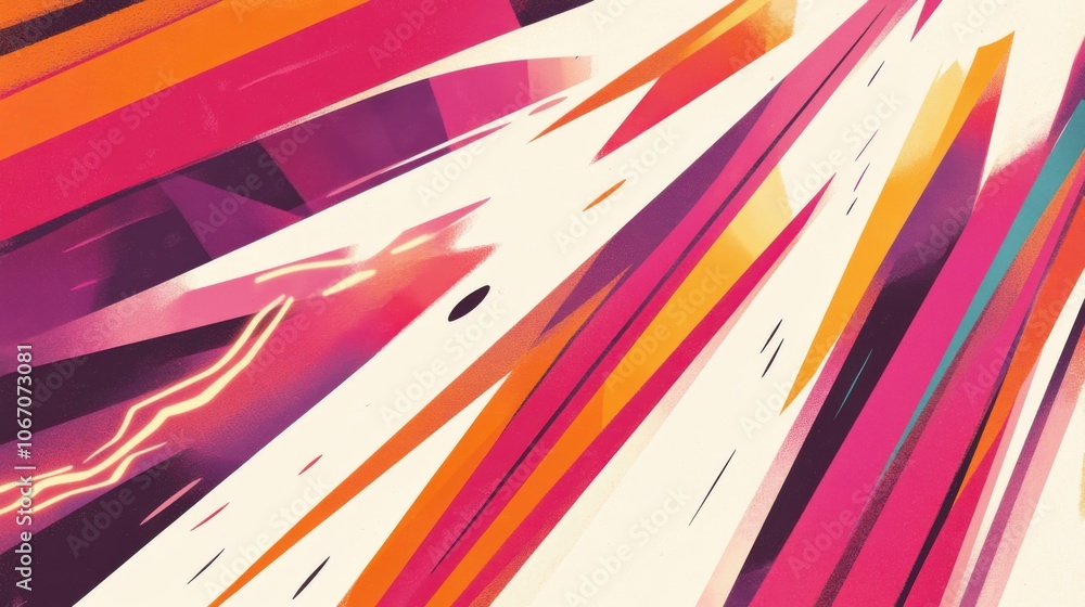 Poster vibrant abstract background with dynamic lines and colors