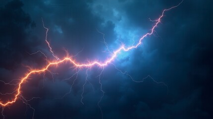 Lightning and Thunder Effect with Magic Electricity Bolt Dynamic Energy Visual