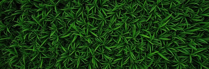 Lush green grass field from a top view, texture, natural