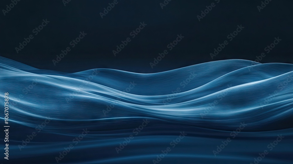 Aufkleber Abstract dark blue background complemented by a panoramic ocean view, creating a serene atmosphere. The abstract dark blue backdrop and the panoramic ocean view enhance visual appeal.