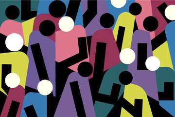 Vector illustration representing vibrant community and integration