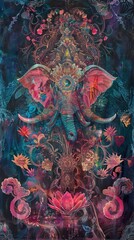 Psychedelic Elephant Mandala Art: A Journey of Spirituality and Wisdom