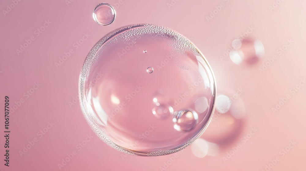 Poster soap bubble floating gracefully in the air, creating a mesmerizing display. this macro image capture