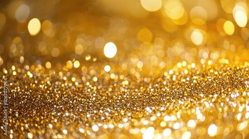 Poster golden glittering particles create a mesmerizing loop in this background animation, with a stunning 