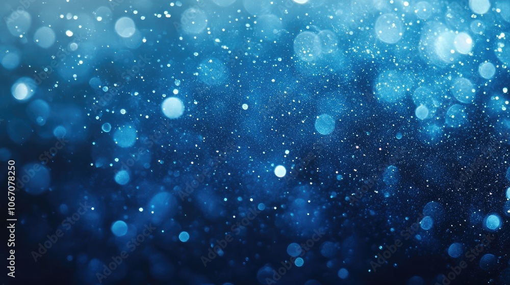 Poster dreamy blue bokeh background enhanced with soft light effects creates a serene atmosphere, perfect f