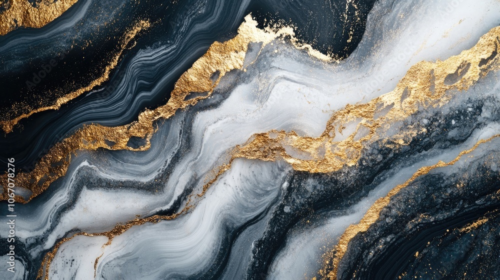 Aufkleber digital rendering captures a luxurious marble texture enriched with gold and white hues, perfect for