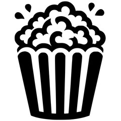 Popcorn logo silhouette