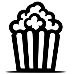 Popcorn logo silhouette