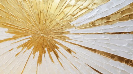 Abstract Gold and White Texture with Radiant Design