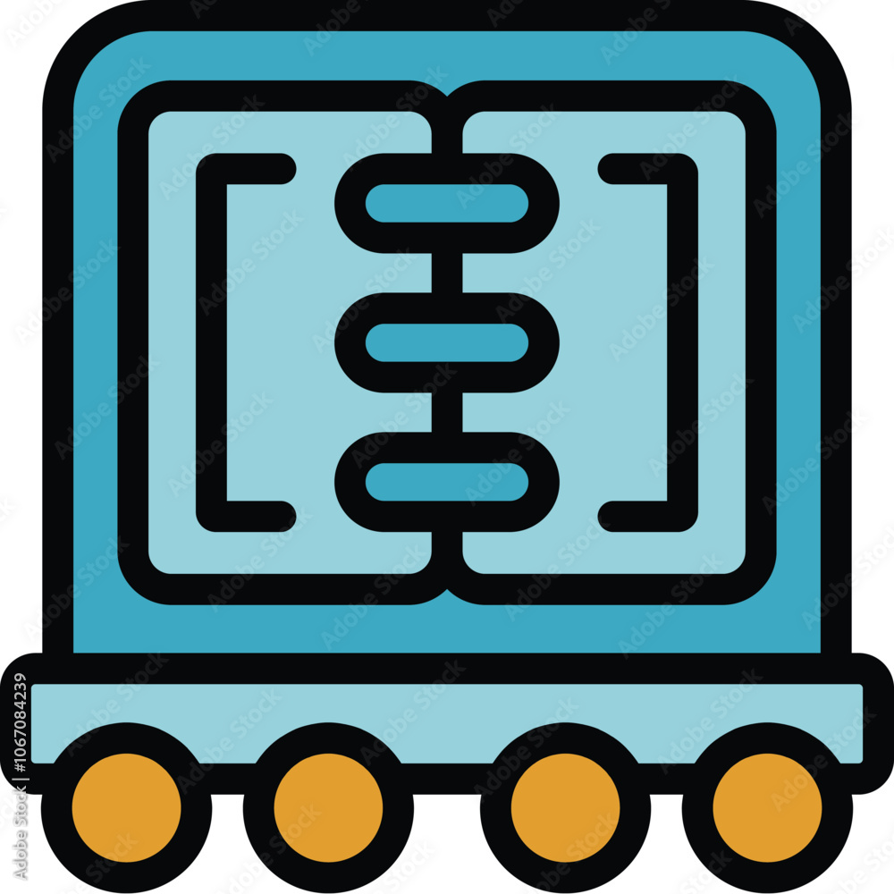 Poster mobile server datacenter is hosting big data, providing information storage and processing capabilit