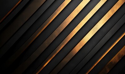 Obraz premium Minimalistic Wallpaper of dark gold Stripes. Bright Background with Copy Space