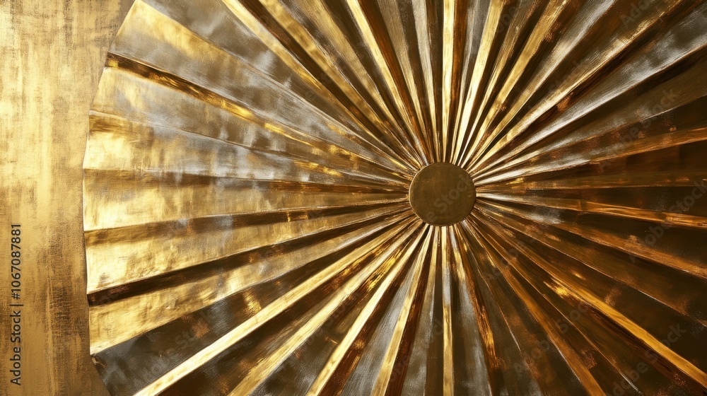 Poster golden radiance with striking textures and patterns