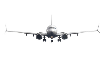 Aero plane on runway isolated on transparent background