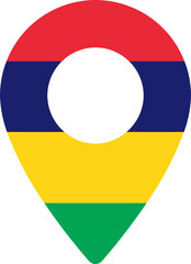 Mauritius Flag In Pin