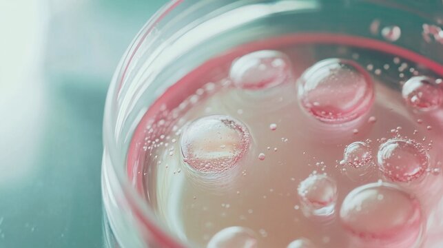 Detailed Macro Shot of Egg Cells in Petri Dish for IVF Treatment