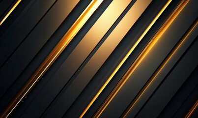 Obraz premium Minimalistic Wallpaper of dark gold Stripes. Bright Background with Copy Space