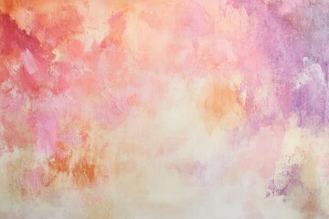 Abstract Painting with Pink, Orange, and Purple Hues