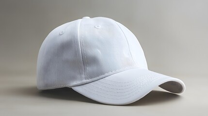 A plain white baseball cap