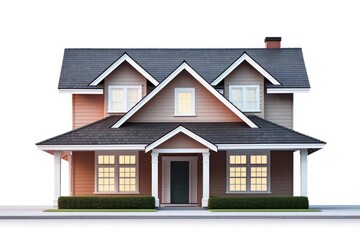 House architecture building white background.