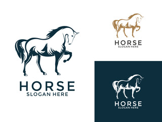 Horse Elegant Logo Symbol Vector, simple vintage horse logo vector illustration
