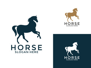 Horse Elegant Logo Symbol Vector, simple horse logo vector illustration